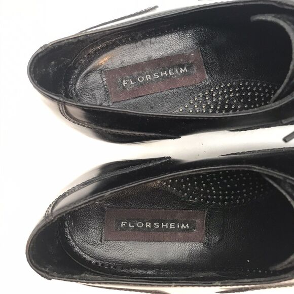 Florsheim Lexington 17067-01 Black Leather Oxford Men\'s 9.5D Cap Toe 5-Eye Shoes